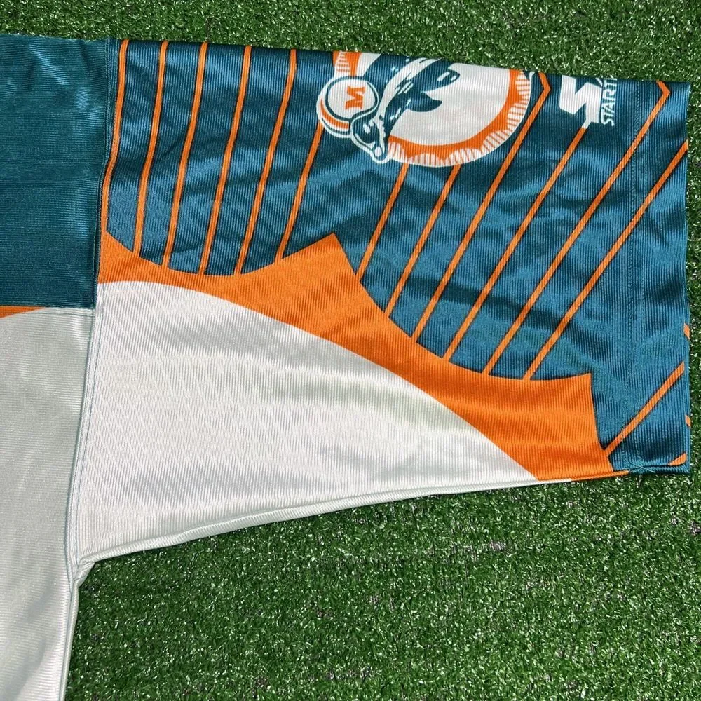 Vintage 1996 Dan Marino Miami Dolphins Big Logo Starter Jersey Mens‎ XL All Over